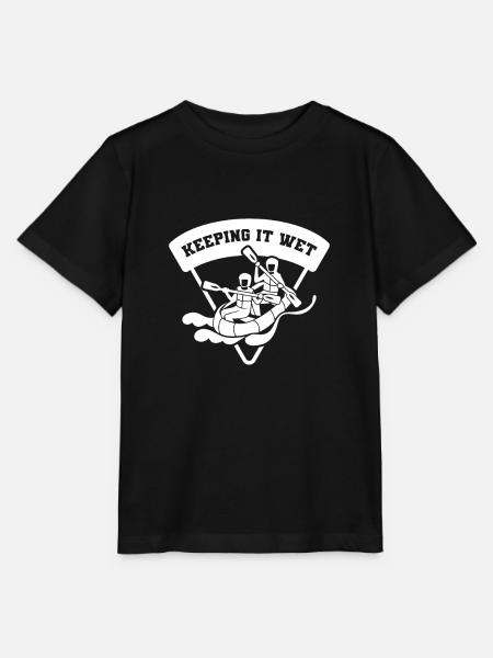 Rafting Wildwasser Kanu Kajak - Stanley/Stella Kinder T-Shirt MINI CREATOR - Schwarz