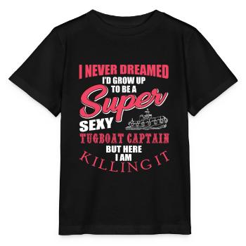 Capitaine de remorqueur - T-shirt bio MINI CREATOR Stanley/Stella Enfant - noir - Devant - Mikhail (115cm)
