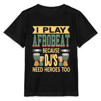Je joue de l’afrobeat parce que les DJ ont aussi besoin de héros - T-shirt bio MINI CREATOR Stanley/Stella Enfant - noir - Devant - Mikhail (115cm)