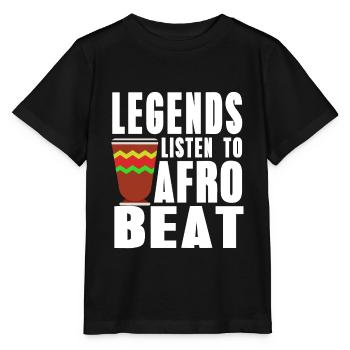Les légendes écoutent l’afrobeat Awesome Afro T-Shirt - T-shirt bio MINI CREATOR Stanley/Stella Enfant - noir - Devant - Mikhail (115cm)