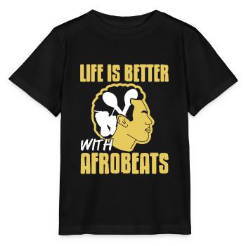La vie est meilleure avec Afrobeats T-Shirt génial - T-shirt bio MINI CREATOR Stanley/Stella Enfant - noir - Devant - Mikhail (115cm)