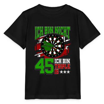 Ich bin nicht 45 ich bin Triple 15 - 45. - Stanley/Stella Kinder T-Shirt MINI CREATOR  - Schwarz - Vorne - Mikhail (115cm)
