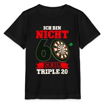 Ich bin nicht 60 ich bin Triple 20 - 60. - Stanley/Stella Kinder T-Shirt MINI CREATOR  - Schwarz - Vorne - Mikhail (115cm)