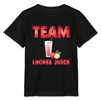 Team Lychee Saft - Stanley/Stella Kinder T-Shirt MINI CREATOR  - Schwarz - Vorne - Mikhail (115cm)