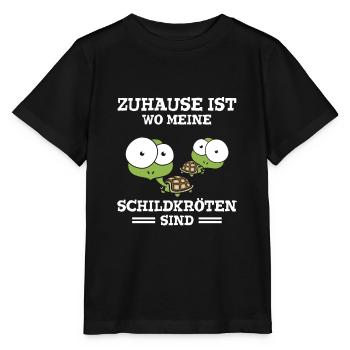 Zuhause Ist Wo Meine Schildkröten Sind - Stanley/Stella Kinder T-Shirt MINI CREATOR  - Schwarz - Vorne - Mikhail (115cm)
