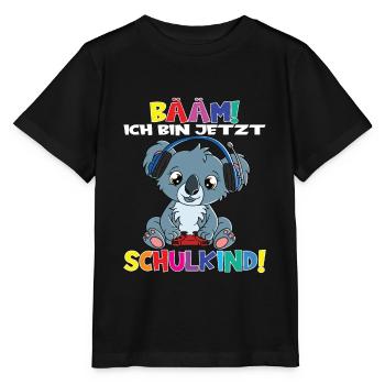 Bääm! Ich Bin Jetzt Schulkind Einschulung - Stanley/Stella Kinder T-Shirt MINI CREATOR  - Schwarz - Vorne - Mikhail (115cm)