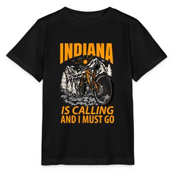 Cadeau de voyage dans l’Indiana - T-shirt bio MINI CREATOR Stanley/Stella Enfant - noir - Devant - Mikhail (115cm)
