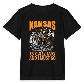 Cadeau de voyage au Kansas - T-shirt bio MINI CREATOR Stanley/Stella Enfant - noir - Devant - Mikhail (115cm)