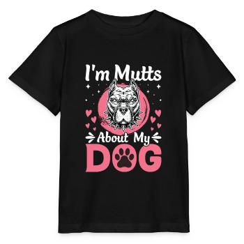 I Am Mutts About Dog American Bulldog - Stanley/Stella MINI CREATOR Kids’ T-Shirt - black - Front - Mikhail (115cm)