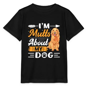 I Am Mutts About Dog Beagle Funny - Stanley/Stella MINI CREATOR Kids’ T-Shirt - black - Front - Mikhail (115cm)