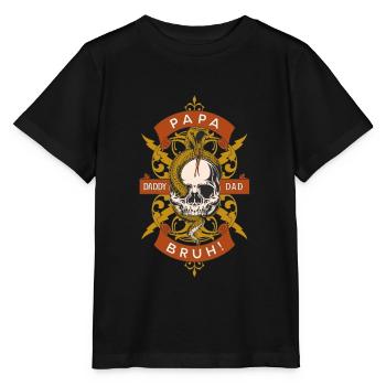 Papa Daddy Dad Bruh - Stanley/Stella Kinder T-Shirt MINI CREATOR  - Schwarz - Vorne - Mikhail (115cm)