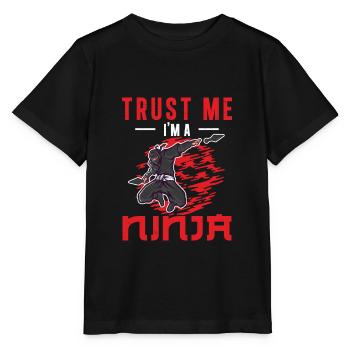 Trust Me I'm A Ninja Lustiges Messer, Kunai - Stanley/Stella Kinder T-Shirt MINI CREATOR  - Schwarz - Vorne - Mikhail (115cm)