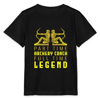 Tir à l’arc Flèche Tir à l’arc Tir à l’arc - T-shirt bio MINI CREATOR Stanley/Stella Enfant - noir - Devant - Mikhail (115cm)