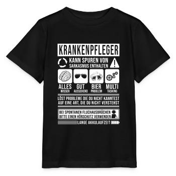 Krankenpfleger Spruch lustig - Stanley/Stella Kinder T-Shirt MINI CREATOR  - Schwarz - Vorne - Mikhail (115cm)