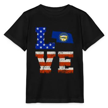 Liebes nebraska geschenk - Stanley/Stella Kinder T-Shirt MINI CREATOR  - Schwarz - Vorne - Mikhail (115cm)