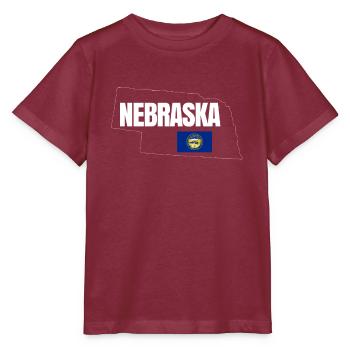 Nebraska reisen geschenk - Stanley/Stella Kinder T-Shirt MINI CREATOR  - Burgunderrot - Vorne - Kain (125cm)