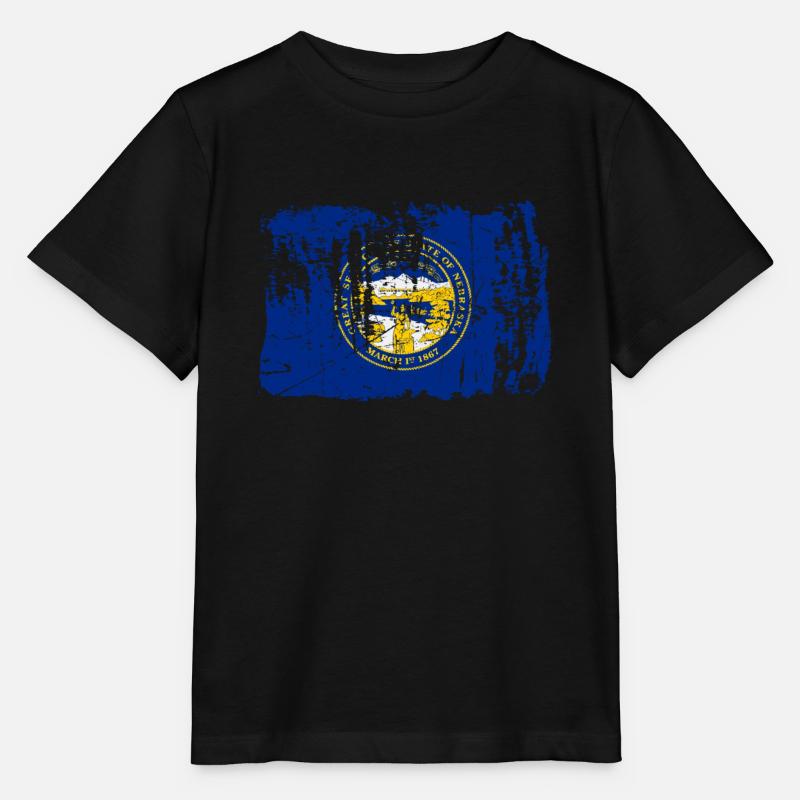 Reisendes Nebraska geschenk - Stanley/Stella Kinder T-Shirt MINI CREATOR  - Schwarz