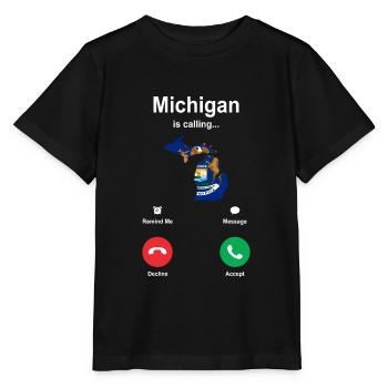 Cadeau Traveler Michigan - T-shirt bio MINI CREATOR Stanley/Stella Enfant - noir - Devant - Mikhail (115cm)