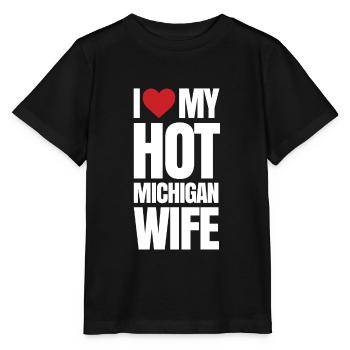 Michigan Ehefrau Geschenk - Stanley/Stella Kinder T-Shirt MINI CREATOR  - Schwarz - Vorne - Mikhail (115cm)
