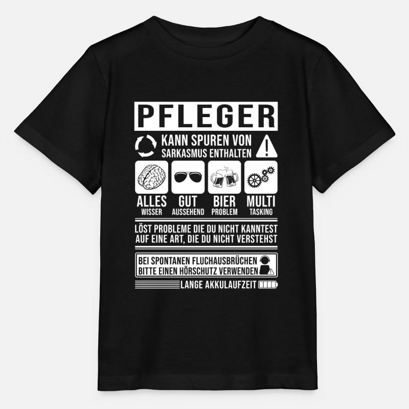 Pfleger Spruch lustig - Stanley/Stella Kinder T-Shirt MINI CREATOR  - Schwarz