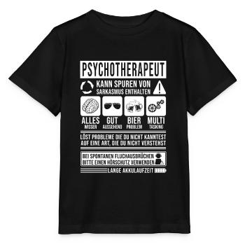 Psychotherapeut Spruch lustig - Stanley/Stella Kinder T-Shirt MINI CREATOR  - Schwarz - Vorne - Mikhail (115cm)