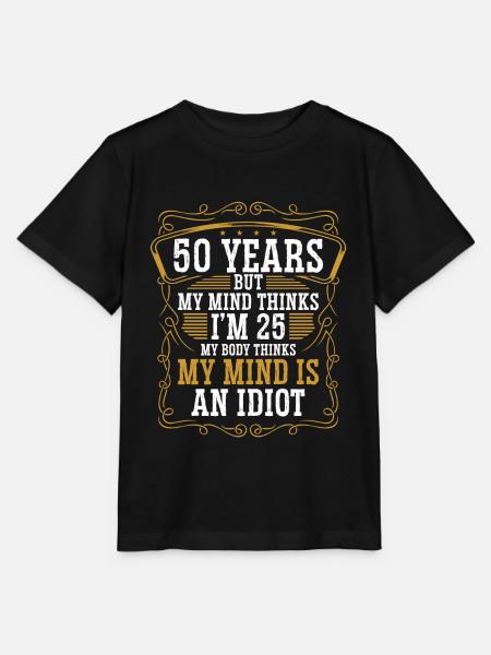 50 Year Old Funny Birthday Idea Humor 50 Birthday - T-shirt MINI CREATOR barn från Stanley/Stella - svart
