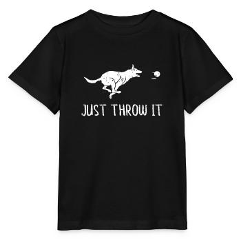 Werfen Sie es einfach - Hundebesitzer - Stanley/Stella Kinder T-Shirt MINI CREATOR  - Schwarz - Vorne - Mikhail (115cm)