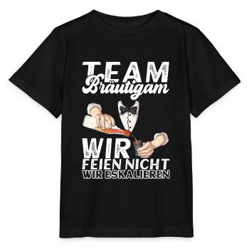Junggesellenabschied Bräutigam Poltern Geschenk - Stanley/Stella Kinder T-Shirt MINI CREATOR  - Schwarz - Vorne - Mikhail (115cm)