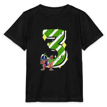 3 ans Dino American Football 3ème B-day Dab - T-shirt bio MINI CREATOR Stanley/Stella Enfant - noir - Devant - Mikhail (115cm)
