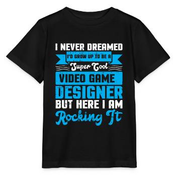 Video Game Designer - Stanley/Stella Kinder T-Shirt MINI CREATOR  - Schwarz - Vorne - Mikhail (115cm)