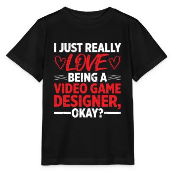 Video Game Designer - Stanley/Stella Kinder T-Shirt MINI CREATOR  - Schwarz - Vorne - Mikhail (115cm)