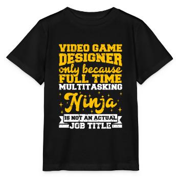 Video Game Designer - Stanley/Stella Kinder T-Shirt MINI CREATOR  - Schwarz - Vorne - Mikhail (115cm)