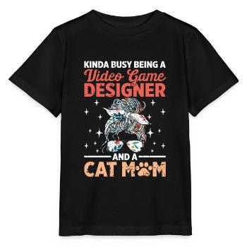 Video Game Designer - Stanley/Stella Kinder T-Shirt MINI CREATOR  - Schwarz - Vorne - Mikhail (115cm)