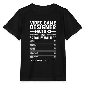 Video Game Designer - Stanley/Stella Kinder T-Shirt MINI CREATOR  - Schwarz - Vorne - Mikhail (115cm)