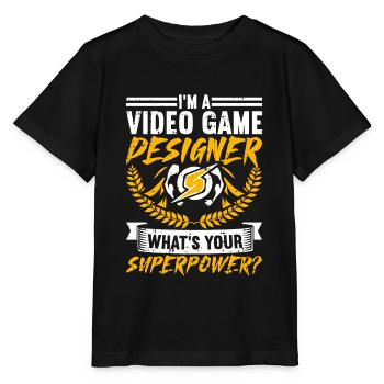 Video Game Designer - Stanley/Stella Kinder T-Shirt MINI CREATOR  - Schwarz - Vorne - Mikhail (115cm)