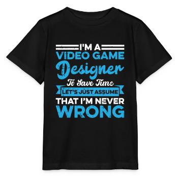 Video Game Designer - Stanley/Stella Kinder T-Shirt MINI CREATOR  - Schwarz - Vorne - Mikhail (115cm)