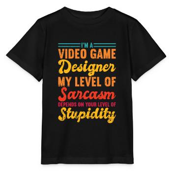 Video Game Designer - Stanley/Stella Kinder T-Shirt MINI CREATOR  - Schwarz - Vorne - Mikhail (115cm)