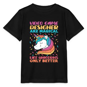 Video Game Designer - Stanley/Stella Kinder T-Shirt MINI CREATOR  - Schwarz - Vorne - Mikhail (115cm)