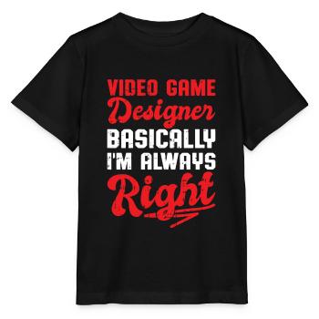 Video Game Designer - Stanley/Stella Kinder T-Shirt MINI CREATOR  - Schwarz - Vorne - Mikhail (115cm)
