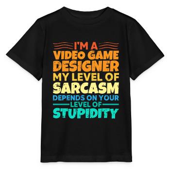 Video Game Designer - Stanley/Stella Kinder T-Shirt MINI CREATOR  - Schwarz - Vorne - Mikhail (115cm)