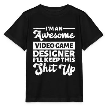 Video Game Designer - Stanley/Stella Kinder T-Shirt MINI CREATOR  - Schwarz - Vorne - Mikhail (115cm)