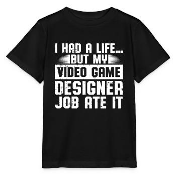 Video Game Designer - Stanley/Stella Kinder T-Shirt MINI CREATOR  - Schwarz - Vorne - Mikhail (115cm)