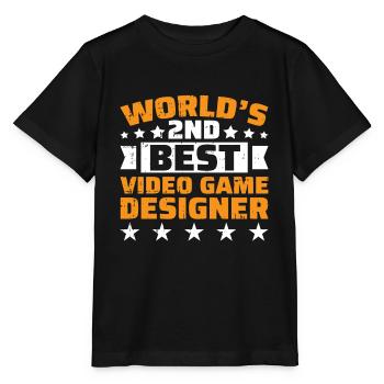 Video Game Designer - Stanley/Stella Kinder T-Shirt MINI CREATOR  - Schwarz - Vorne - Mikhail (115cm)