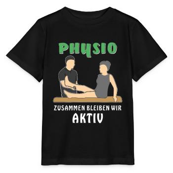 PHYSIO ZUSAMMEN BLEIBEN WIR AKTIV - Stanley/Stella Kinder T-Shirt MINI CREATOR  - Schwarz - Vorne - Mikhail (115cm)