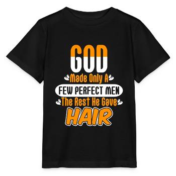 Made Perfect Men The Rest Got Hair - Stanley/Stella MINI CREATOR Kids’ T-Shirt - black - Front - Mikhail (115cm)