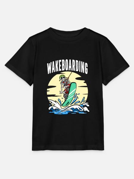 Wakeboard Squelette Wakeboarder Wakeboard - T-shirt bio MINI CREATOR Stanley/Stella Enfant - noir