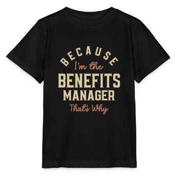 Benefits Manager Job Occupation Birthday Worker - Stanley/Stella MINI CREATOR Kids’ T-Shirt - black - Front - Mikhail (115cm)