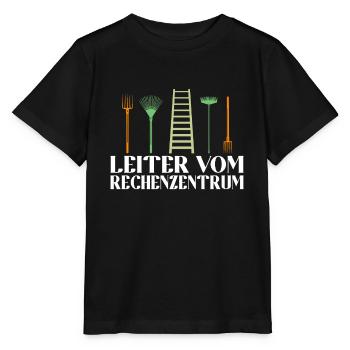 Lustiges Leiter vom Rechenzentrum Gartenarbeit Frü - Stanley/Stella Kinder T-Shirt MINI CREATOR  - Schwarz - Vorne - Mikhail (115cm)