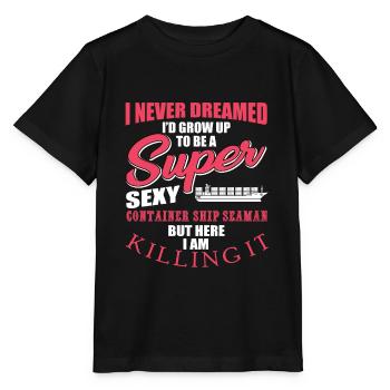 Container ship Seeman - Stanley/Stella MINI CREATOR Kids’ T-Shirt - black - Front - Mikhail (115cm)