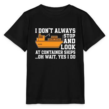 Container ship lovers - Stanley/Stella MINI CREATOR Kids’ T-Shirt - black - Front - Mikhail (115cm)